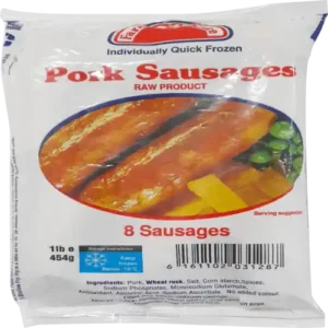 Pork IQF Sausages 454gms